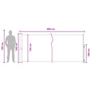 vidaXL Húzható oldalsó napernyő Bézs 600 x 160 cm Poliészter