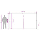 vidaXL Húzható oldalsó napernyő Tópszínű 600 x 200 cm Poliészter