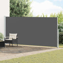 vidaXL Húzható oldalsó napernyő Antracitszürke 600 x 220 cm Poliészter