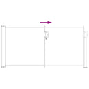 vidaXL Húzható oldalsó napernyő Szürke 300 x 100 cm Poliészter