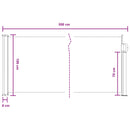 vidaXL Húzható oldalsó napernyő Szürke 300 x 100 cm Poliészter