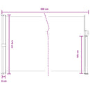 vidaXL Húzható oldalsó napernyő Barna 300 x 170 cm Poliészter