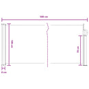 vidaXL Húzható oldalsó napernyő Homokszín 500 x 100 cm Poliészter