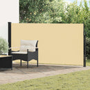 vidaXL Húzható oldalsó napernyő Homokszín 500 x 120 cm Poliészter