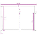 vidaXL Húzható oldalsó napernyő Homokszín 500 x 120 cm Poliészter