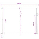 vidaXL Húzható oldalsó napernyő Homokszín 600 x 180 cm Poliészter