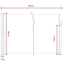 vidaXL Húzható oldalsó napernyő Homokszín 600 x 220 cm Poliészter