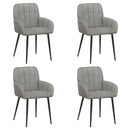 vidaXL Étkező Székek 4 pcs Bársony Világosszürke 57 x 50 x 85 cm