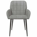 vidaXL Étkező Székek 4 pcs Bársony Világosszürke 57 x 50 x 85 cm