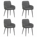 vidaXL Étkező Székek 4 pcs Bársony Sötétszürke 57 x 50 x 85 cm