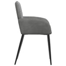 vidaXL Étkező Székek 4 pcs Bársony Sötétszürke 57 x 50 x 85 cm