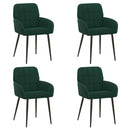 vidaXL Étkező Székek 4 pcs Bársony Sötétzöld 57 x 50 x 85 cm