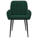 vidaXL Étkező Székek 4 pcs Bársony Sötétzöld 57 x 50 x 85 cm