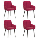 vidaXL Étkező Székek 4 pcs Bársony Bordó 57 x 50 x 85 cm