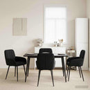vidaXL Étkező Székek 4 pcs Bársony Fekete 57 x 50 x 85 cm