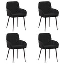 vidaXL Étkező Székek 4 pcs Bársony Fekete 57 x 50 x 85 cm