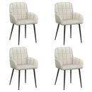 vidaXL Étkező Székek 4 pcs Bársony Krémszínű 57 x 50 x 85 cm