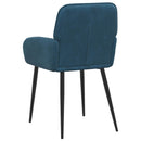 vidaXL Étkező Székek 4 pcs Bársony Kék 57 x 50 x 85 cm