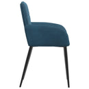 vidaXL Étkező Székek 4 pcs Bársony Kék 57 x 50 x 85 cm