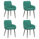 vidaXL Étkező Székek 4 pcs Bársony Türkiz 57 x 50 x 85 cm