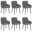 vidaXL Étkező Székek 6 pcs Bársony Sötétszürke 57 x 50 x 85 cm