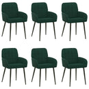vidaXL Étkező Székek 6 pcs Bársony Sötétzöld 57 x 50 x 85 cm