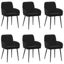 vidaXL Étkező Székek 6 pcs Bársony Fekete 57 x 50 x 85 cm