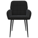 vidaXL Étkező Székek 6 pcs Bársony Fekete 57 x 50 x 85 cm