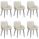 vidaXL Étkező Székek 6 pcs Bársony Krémszínű 57 x 50 x 85 cm