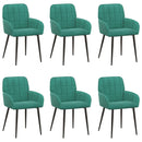 vidaXL Étkező Székek 6 pcs Bársony Türkiz 57 x 50 x 85 cm