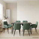 vidaXL Étkező Székek 6 pcs Bársony Tengeri Zöld 57 x 50 x 85 cm