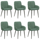 vidaXL Étkező Székek 6 pcs Bársony Tengeri Zöld 57 x 50 x 85 cm