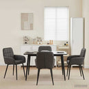 vidaXL Étkező Székek 4 pcs Műbőr Fekete 57 x 50 x 85 cm