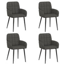 vidaXL Étkező Székek 4 pcs Műbőr Fekete 57 x 50 x 85 cm