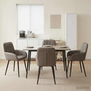 vidaXL Étkező Székek 4 pcs Műbőr Szürke 57 x 50 x 85 cm