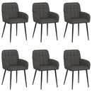 vidaXL Étkező Székek 6 pcs Műbőr Fekete 57 x 50 x 85 cm