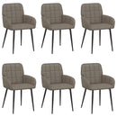 vidaXL Étkező Székek 6 pcs Műbőr Szürke 57 x 50 x 85 cm