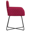 vidaXL Étkező Székek 4 db Bársony Bordó 59 x 56,5 x 86 cm