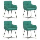 vidaXL Étkező Székek 4 pcs Bársony Türkiz 59 x 56,5 x 86 cm