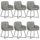 vidaXL Étkező Székek 6 pcs Bársony Világosszürke 59 x 56,5 x 86 cm