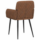 vidaXL Étkező Székek 4 db Műsuede Bőr Barna 59 x 56,5 x 85 cm