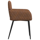 vidaXL Étkező Székek 4 db Műsuede Bőr Barna 59 x 56,5 x 85 cm