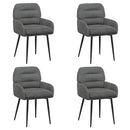 vidaXL Étkező Székek 4 db Bársony Sötétszürke 59 x 59,5 x 90 cm