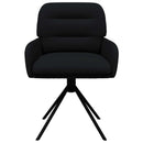 vidaXL Forgós Étkezős Székek 4 db Műbőr Fekete 59 x 59,5 x 90 cm