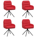 vidaXL Forgós Étkezős Székek 4 pcs Műbőr Piros 59 x 59,5 x 90 cm
