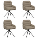vidaXL Forgós Étkezős Székek 4 pcs Műbőr Cappuccino 59 x 59,5 x 90 cm