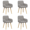 vidaXL Étkező Székek 4 db Bouclé Világosszürke 59 x 57 x 85 cm