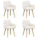 vidaXL Étkező Székek 4 db Bouclé Krémszínű 59 x 57 x 85 cm