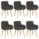 vidaXL Étkező Székek 6 db Bouclé Sötétszürke 59 x 57 x 85 cm
