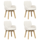 vidaXL Forgós Étkezős Székek 4 db Bouclé Krémszínű 54 x 58 x 87 cm